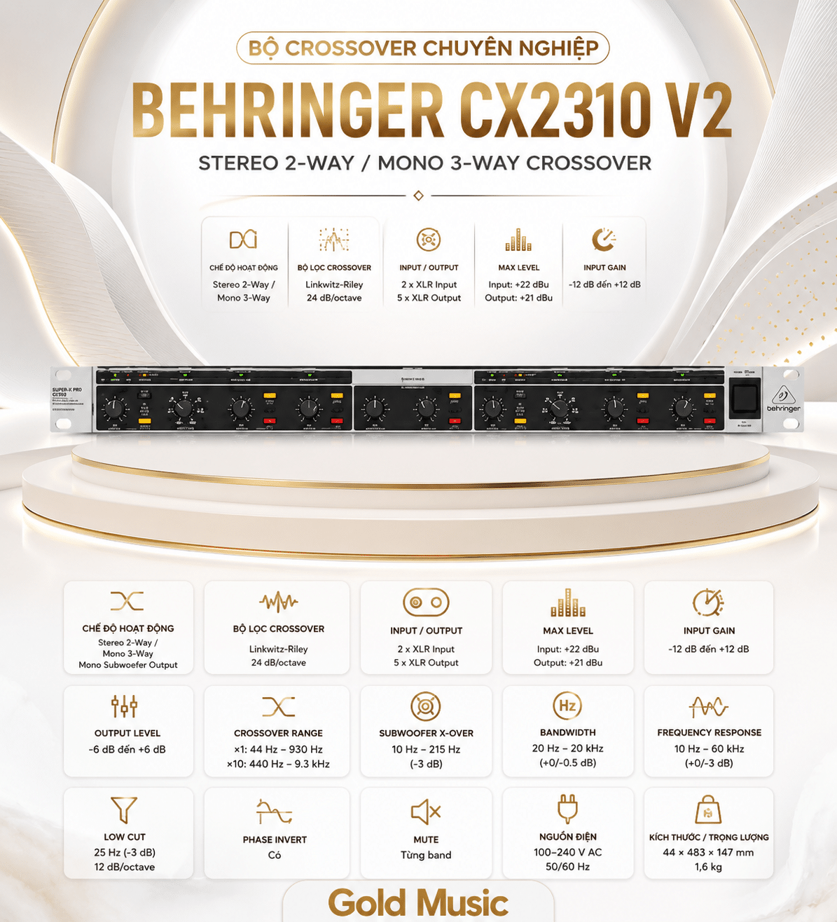 Behringer CX2310 V2 Bộ Crossover 2 in 3 out cx2310 v2