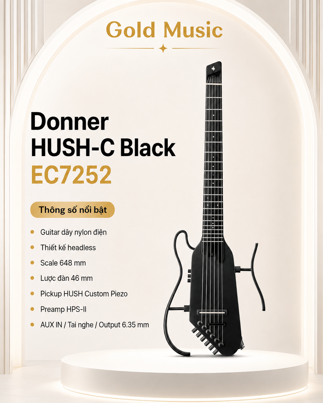 DONNER HUSH-C BLACK EC7252 donner hush c black ec7252