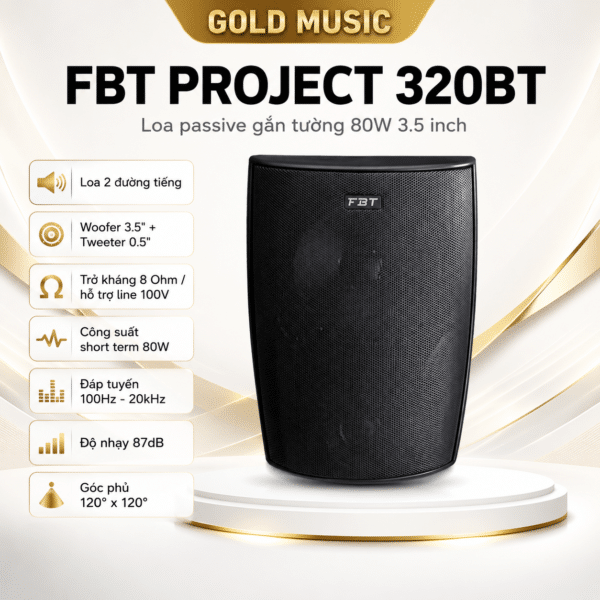 Fbt PROJECT 320BT Loa passive gắn tường 80W 3.5inch fbt project 320bt loa passive gan tuong