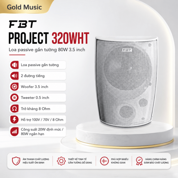 fbt project 320wht loa passive gan tuong