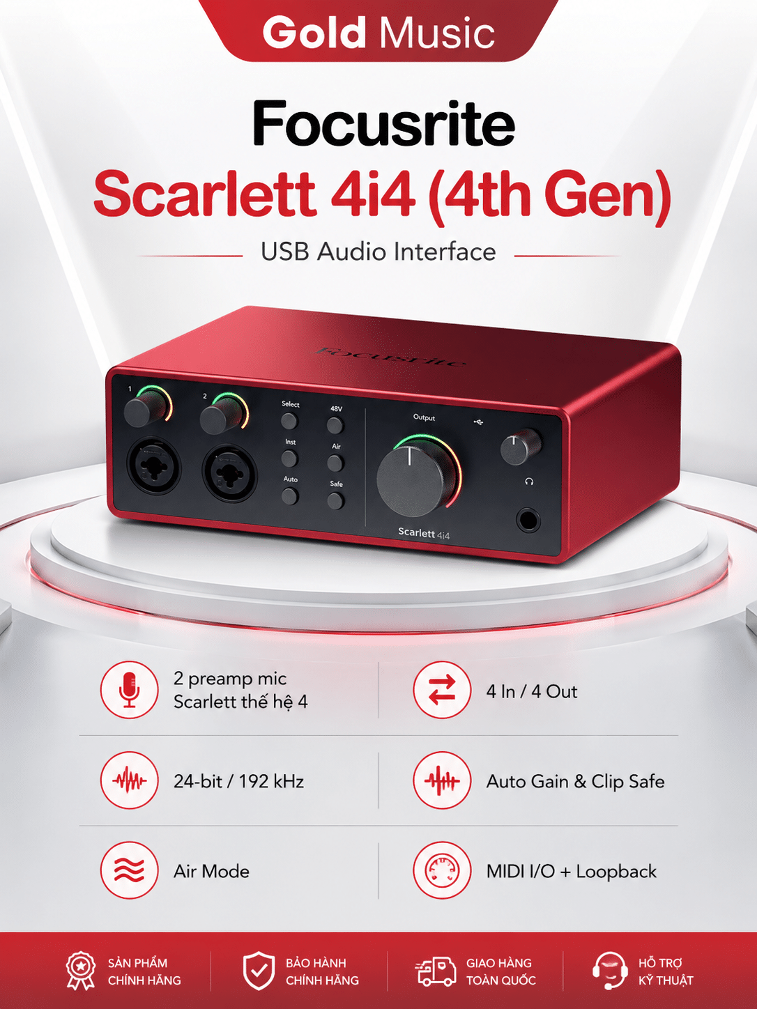 Focusrite Scarlett 4i4 ( 4th Gen ) – Interface Sound Card focusrite scarlett 4i4 4th gen soundcard