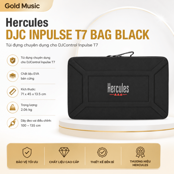 Hercules DJC INPULSE T7 BAG BLACK Hộp đựng thiết bị âm thanh hercules djc inpulse t7 bag black