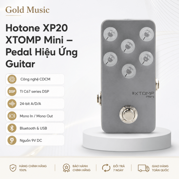 Hotone XP20 Xtomp Mini – Pedal Hiệu Ứng Guitar hotone xp20 xtomp mini pedal hieu ung guitar