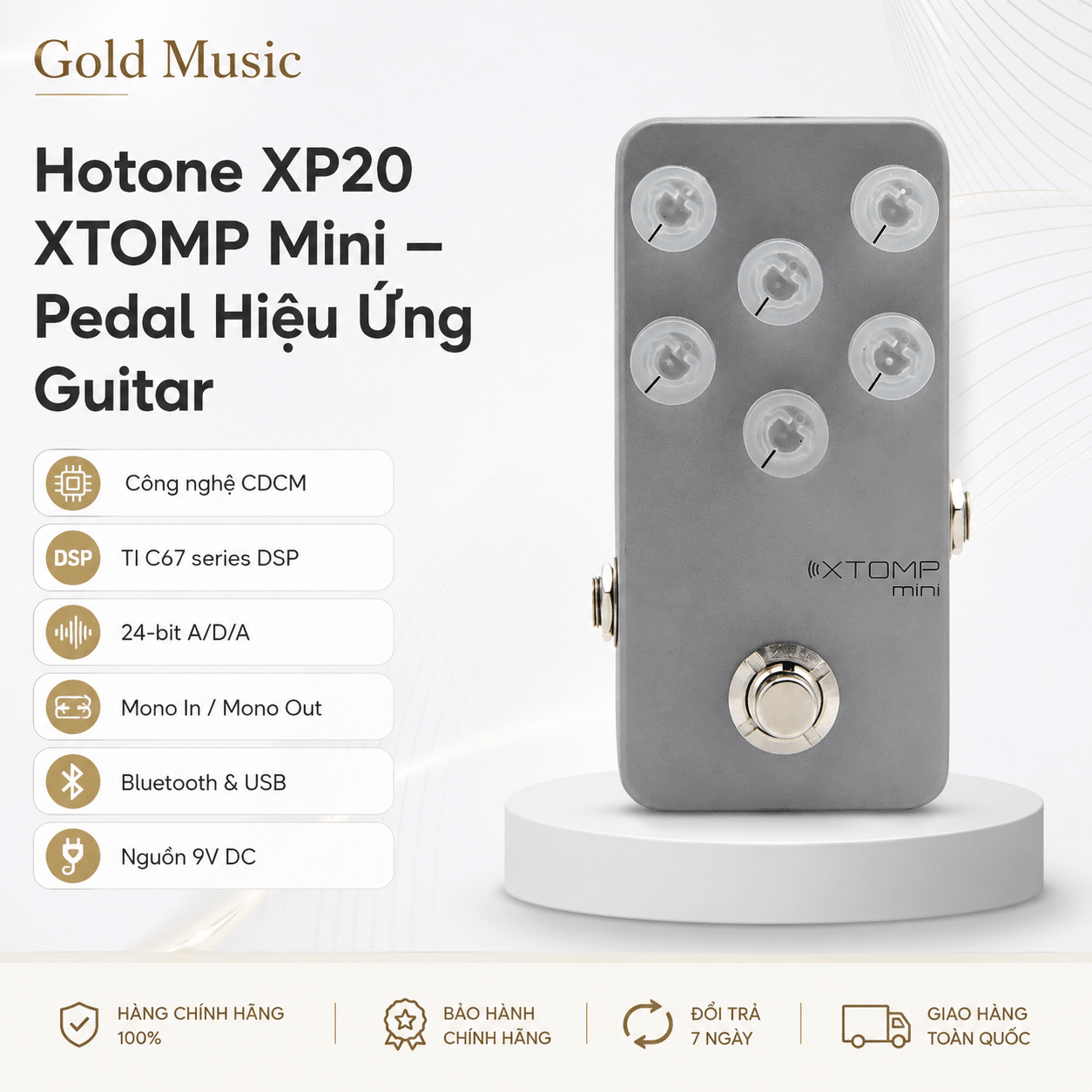 Hotone XP20 Xtomp Mini – Pedal Hiệu Ứng Guitar hotone xp20 xtomp mini pedal hieu ung guitar