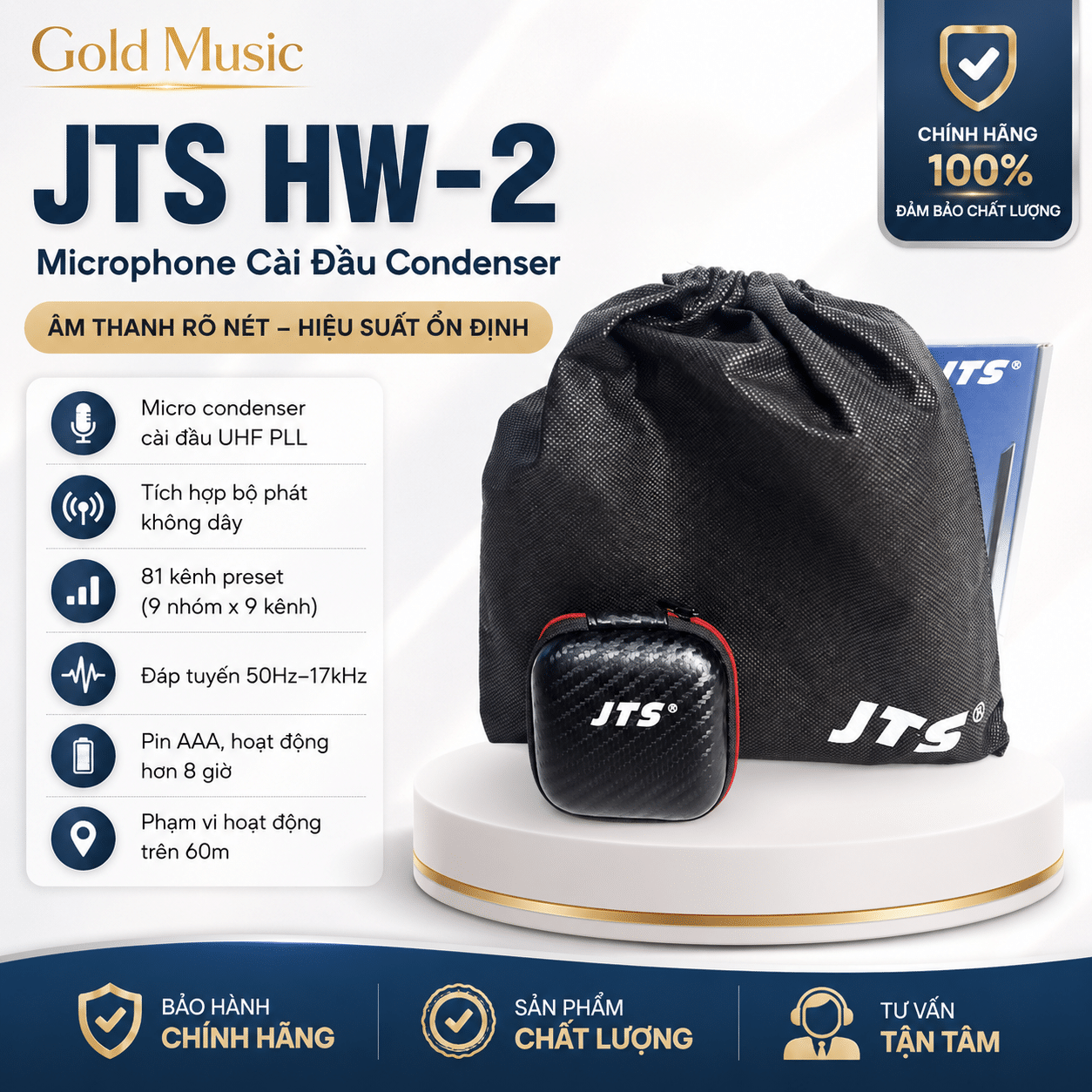 Jts HW-2 Microphone cài đầu condenser jts hw2
