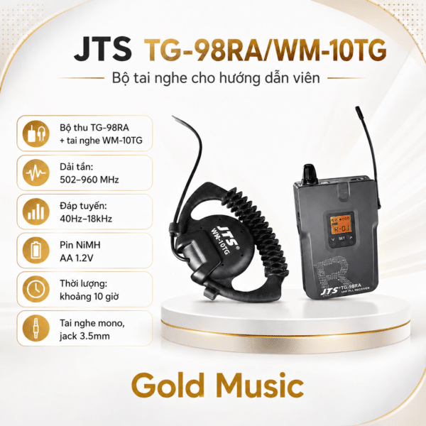 Jts TG-98RA/WM-10TG Bộ tai nghe cho hướng dẫn viên jts tg 98ra wm 10tg bo tai nghe