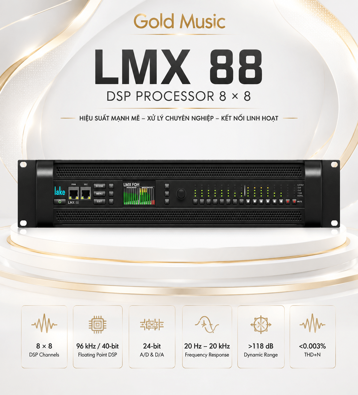 LMX 88 DSP Processor 8 x 8 Lake lmx 88 dsp processor 8 x 8