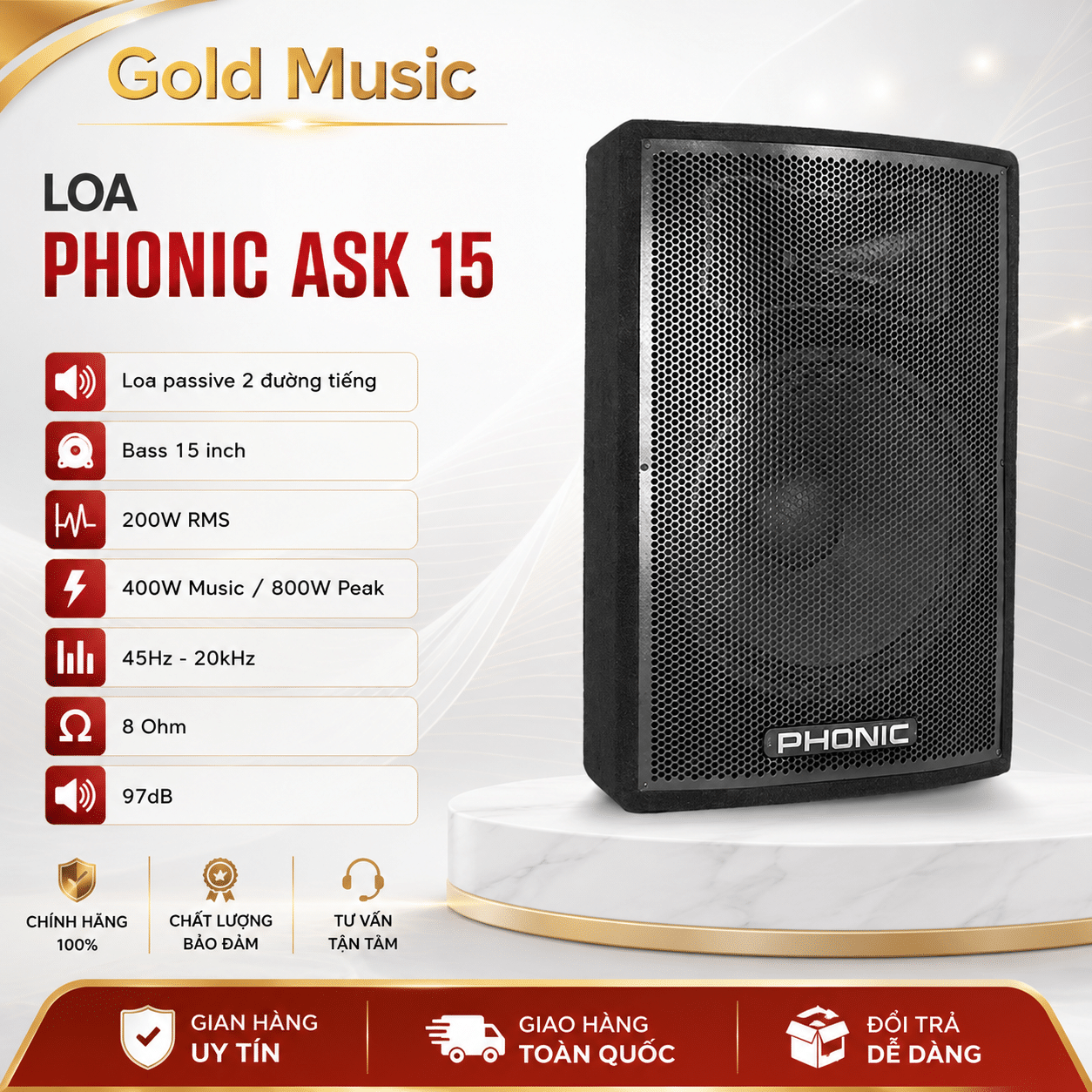 LOA PHONIC ASK 15 loa phonic ask 15