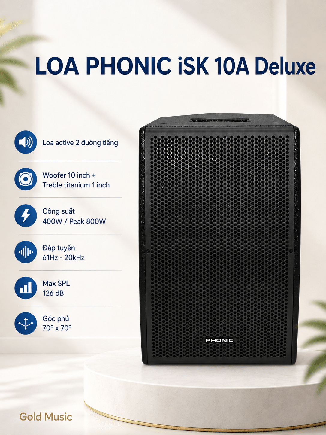 LOA PHONIC iSK 10A Deluxe loa phonic isk 10a deluxe