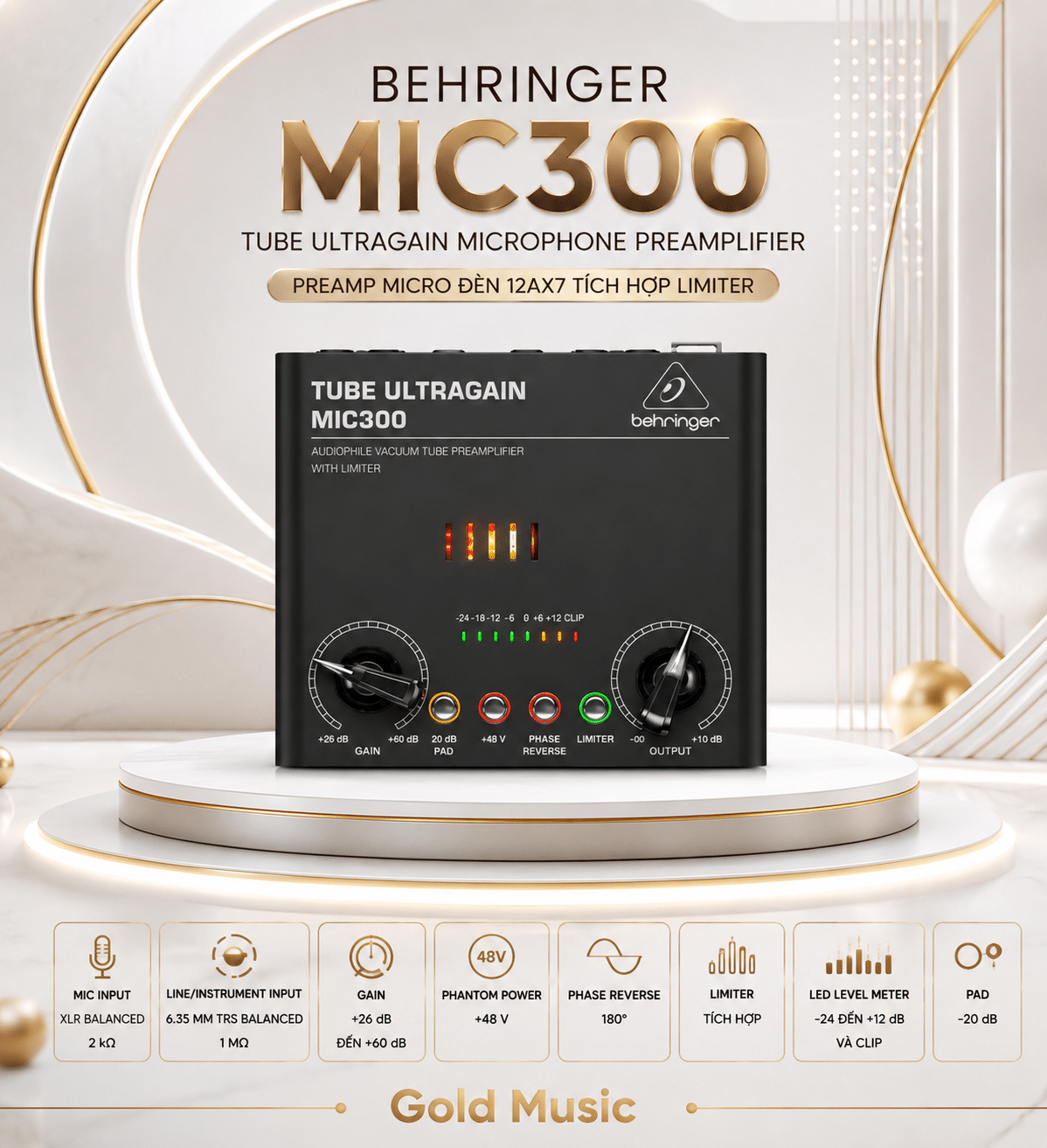 Behringer MIC300 Microphone Preamplifiers mic300