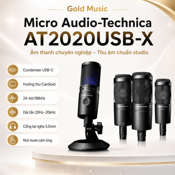 Micro Audio Technica AT2020USB-X Mic Thu Âm Phòng Studio, Microphone Cardioid AT2020 USB Condenser micro audio technica at2020usb x mic thu am phong studio microphone cardioid