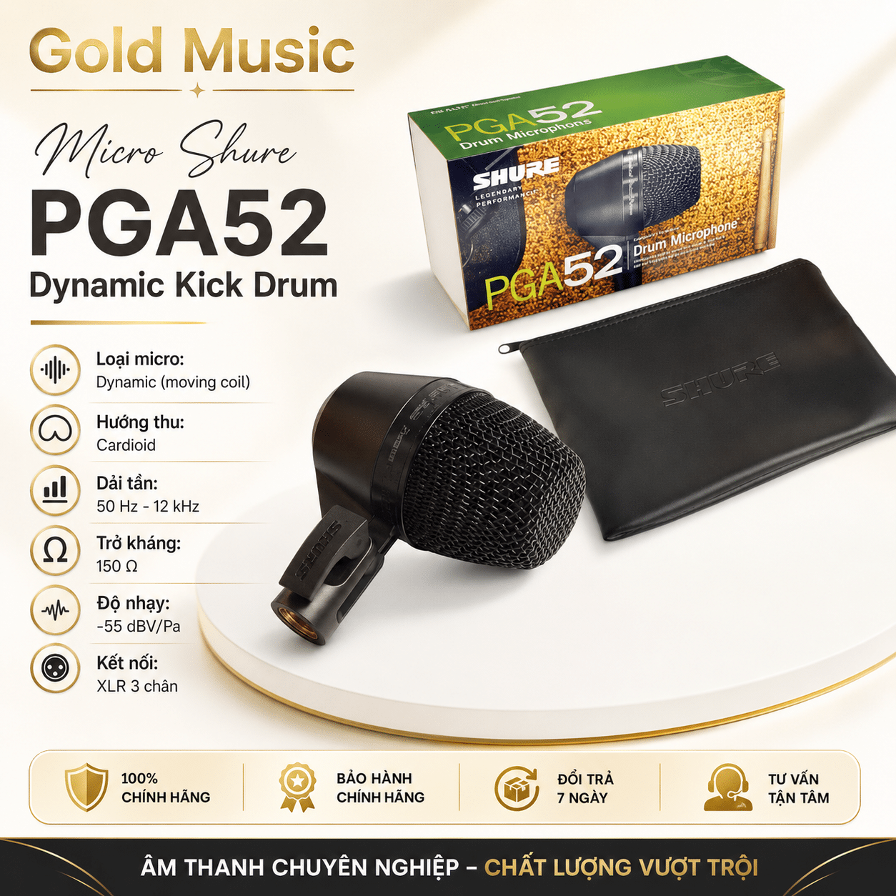 Micro Shure PGA52 Dynamic Kick Drum micro shure pga52 dynamic