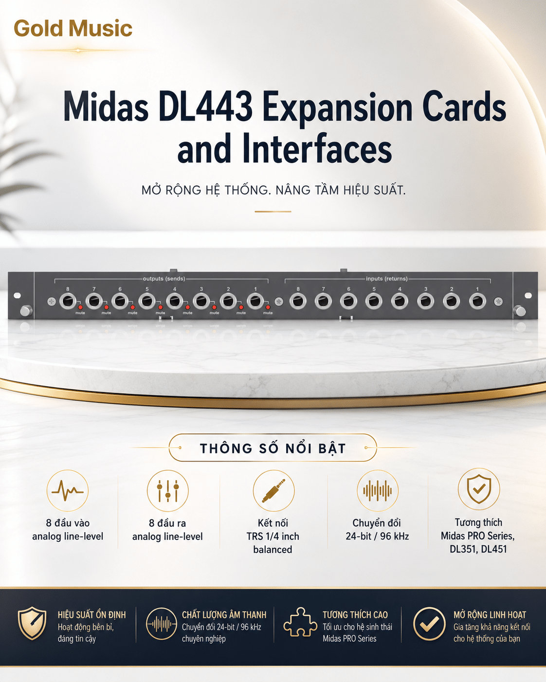 Midas DL443 Expansion Cards and Interfaces midas dl443 expansion cards interfaces