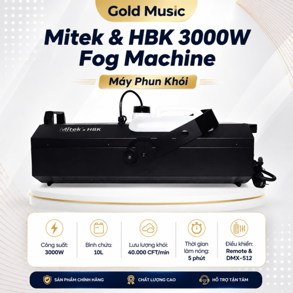 mitek and hbk 3000w fog machine may phun khoi