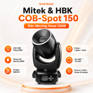 mitek and hbk cob spot 150 den moving head 120w