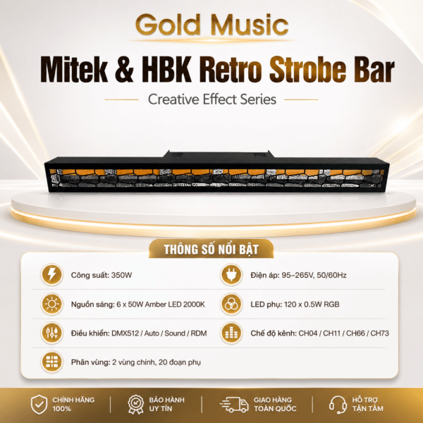 Mitek & HBK Retro Strobe Bar – Đèn Creative Effect Series mitek and hbk retro strobe bar den creative effect series