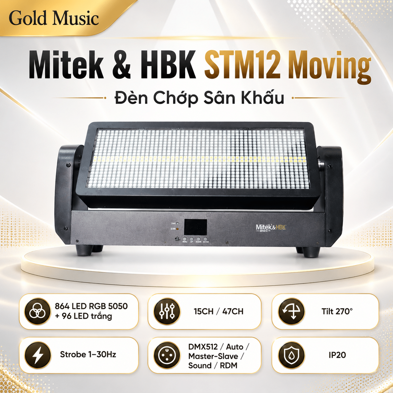 Mitek & HBK STM12 – Đèn Chớp Sân Khấu mitek and hbk stm12 den chop san khau