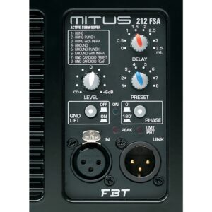 Fbt MITUS 212FSA Loa siêu trầm liền công suất 2400W 12inch mitus 212fsa