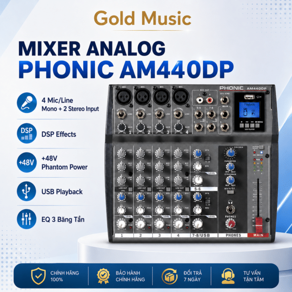 mixer analog phonic am440dp