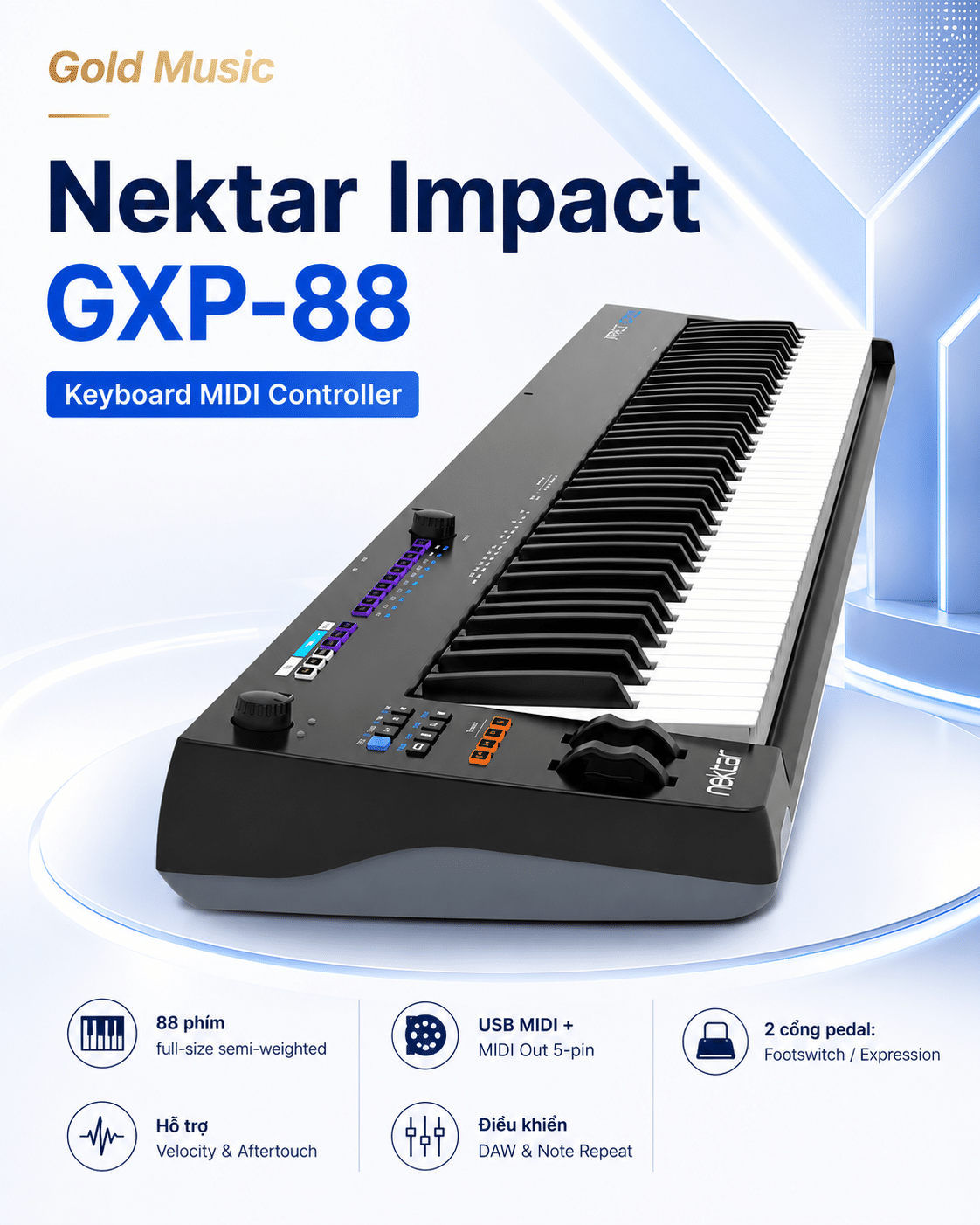Nektar Impact GXP-88 Keyboard Midi Controller nektar impact gxp 88 keyboard midi
