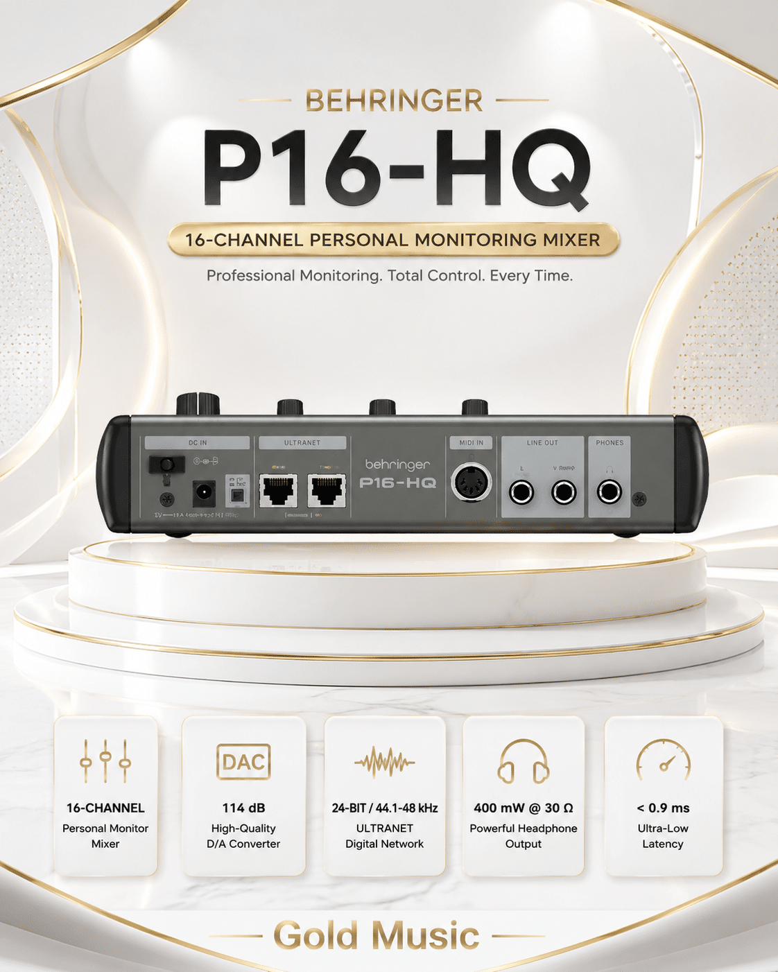 Behringer P16-HQ 16 Kênh Personal Monitoring Mixer p16 hq