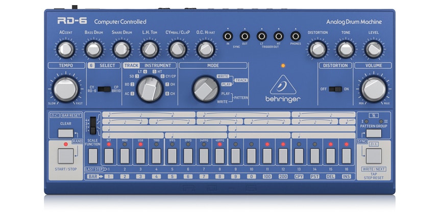 Behringer RD-6-BU Drum Machines rd 6 bu 4