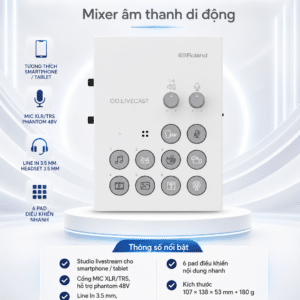 ROLAND GO:LIVECAST MIXER ÂM THANH DI ĐỘNG