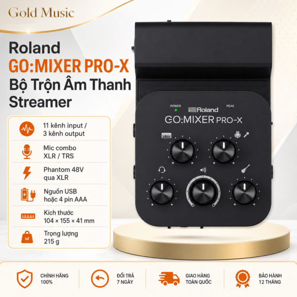 roland go mixer pro x bo tron am thanh steamer