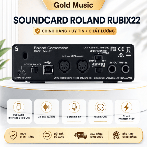 roland rubix 22 soundcard am thanh