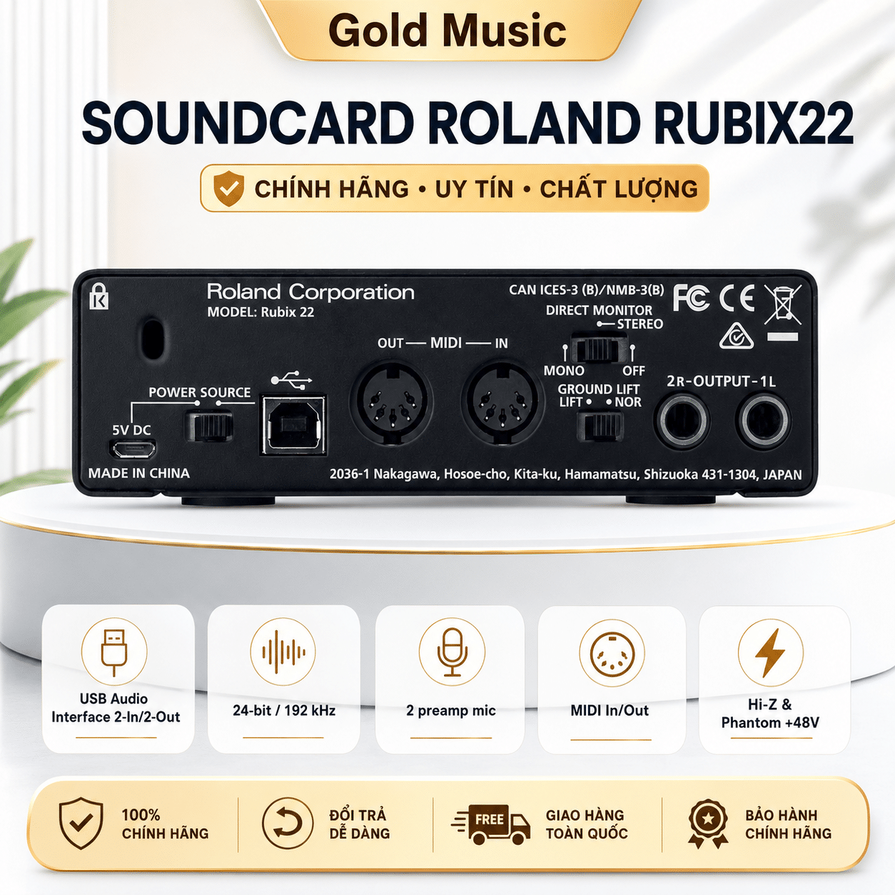 ROLAND RUBIX-22 soundcard âm thanh roland rubix 22 soundcard am thanh