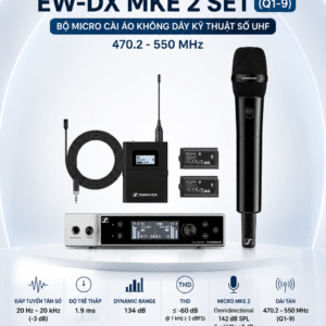 Sennheiser EW-DX MKE 2 SET (Q1-9) Bộ micro cài áo không dây 470.2 - 550 MHz sennheiser ew dx mke 2 set micro