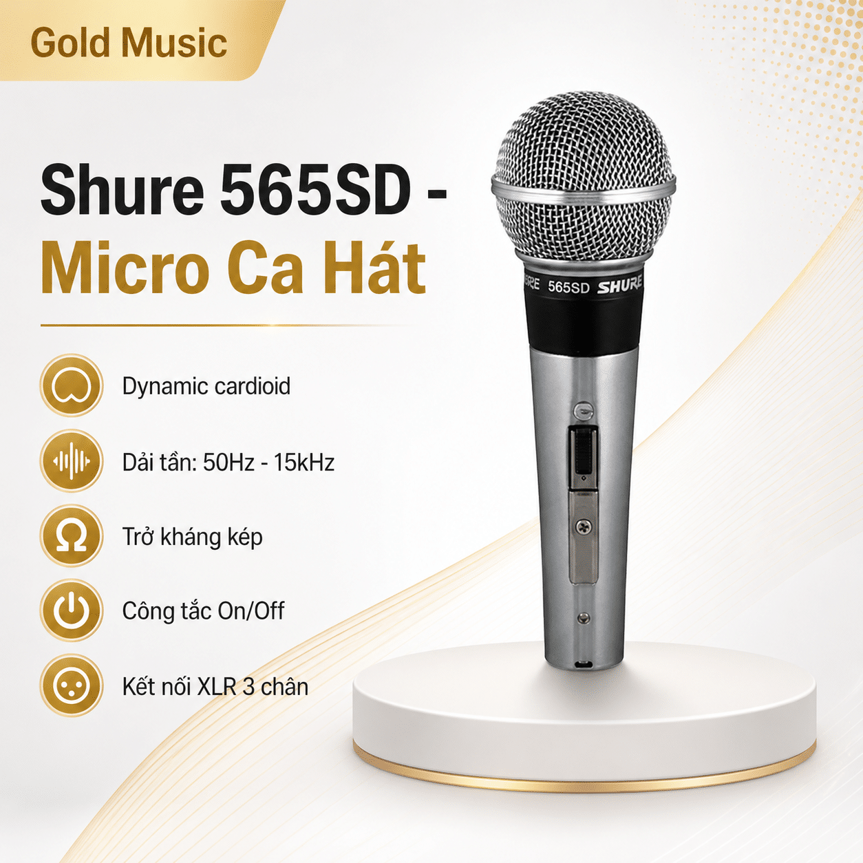 Shure 565SD - Micro Ca Hát shure 565sd micro ca hat