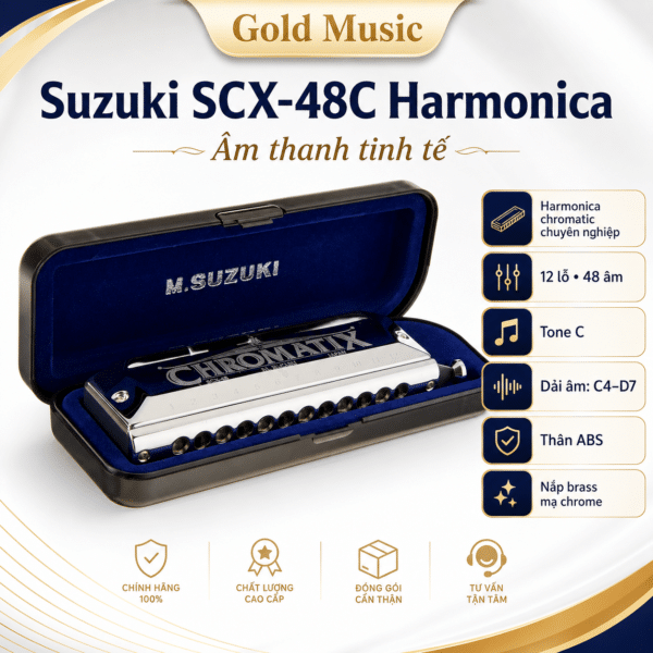 Suzuki SCX-48C harmonica chuyên nghiệp âm thanh tinh tế suzuki scx 48c harmonica