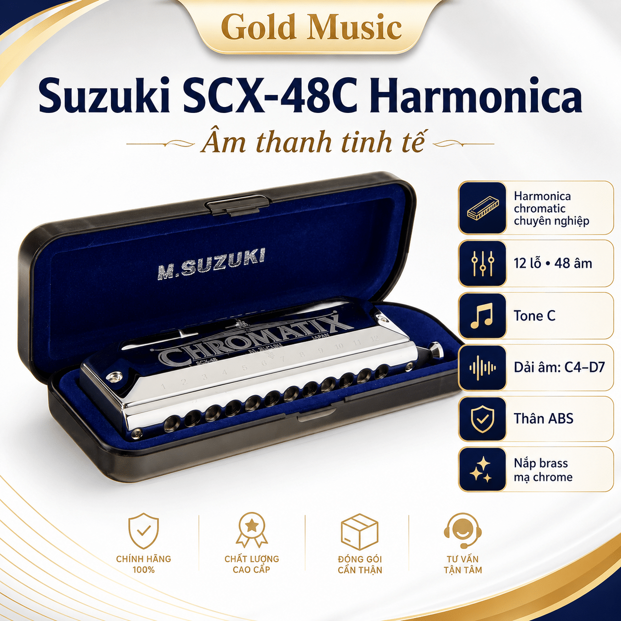 Suzuki SCX-48C harmonica chuyên nghiệp âm thanh tinh tế suzuki scx 48c harmonica
