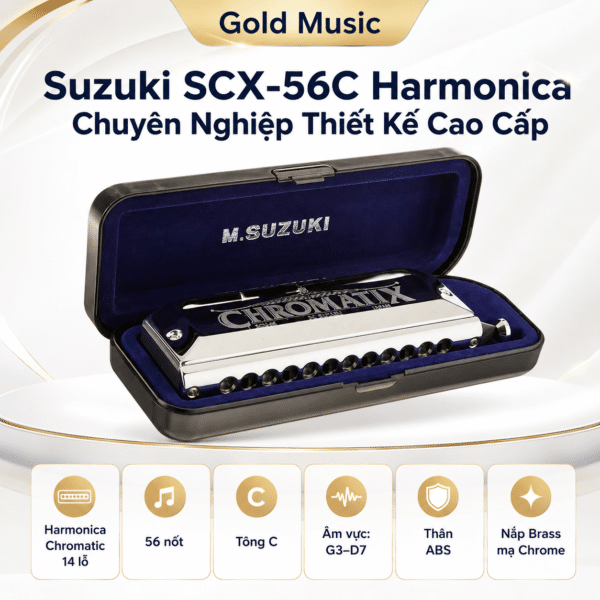 Suzuki SCX-56C harmonica chuyên nghiệp thiết kế cao cấp suzuki scx 56c harmonica