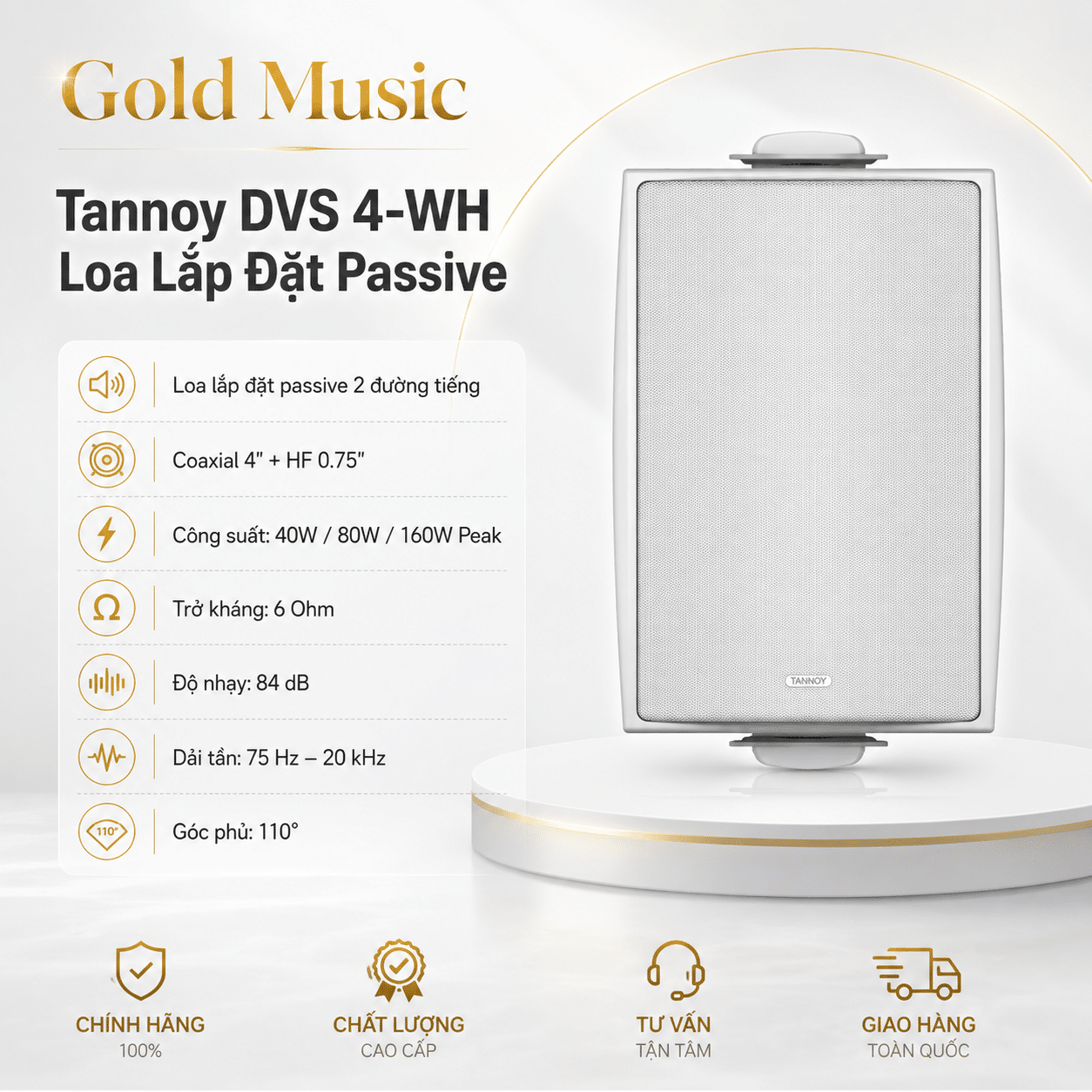 Tannoy DVS 4-WH Loa Lắp Đặt Passive tannoy dvs 4 wh loa lap dat passive