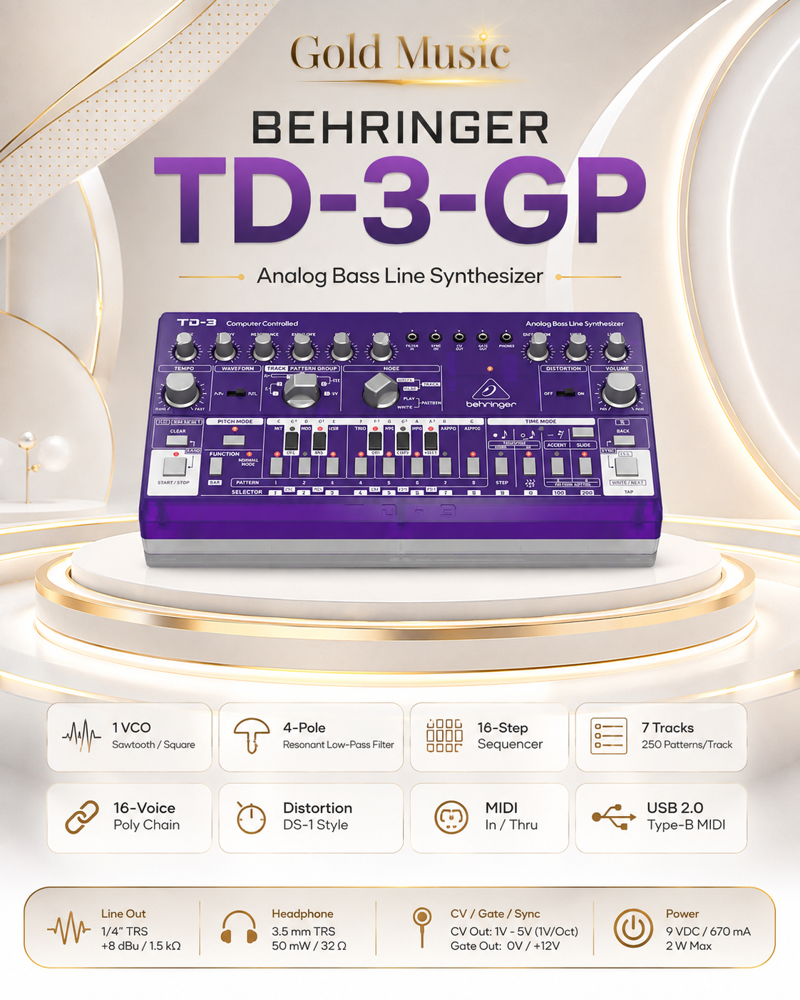 Behringer TD-3-GP Analog Synthesizer td 3 gp