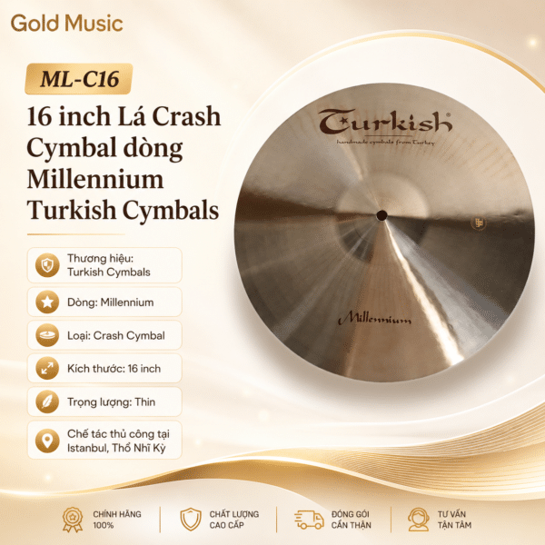 turkish cymbal ml c16