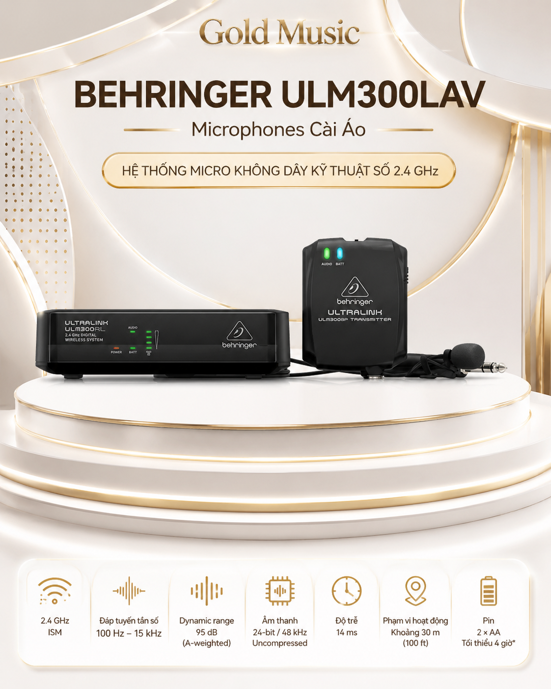 Behringer ULM300LAV Microphones Cài Áo ulm300lav