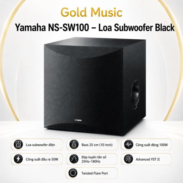 yamaha ns sw100 loa subwoofer black