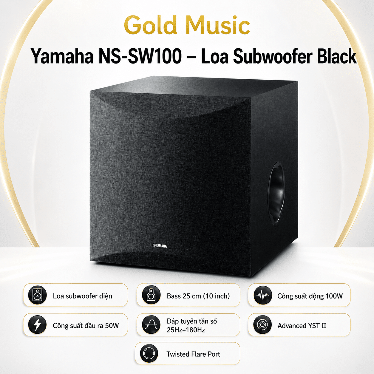 Yamaha NS-SW100 – Loa Subwoofer Black yamaha ns sw100 loa subwoofer black