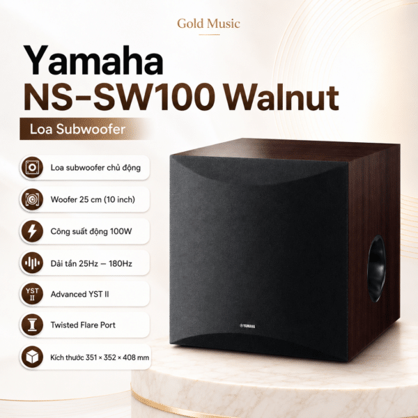 Yamaha NS-SW100 Walnut – Loa Subwoofer yamaha ns sw100 walnut