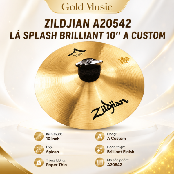zildjian a20542 la splash brilliant 10 a custom