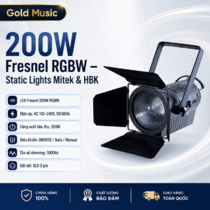 200W Fresnel RGBW – Static Lights Mitek & HBK 200w fresnel rgbw static lights mitek and hbk