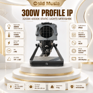 300W Profile IP - 3200K+6500K Static Lights Mitek&HBK 300w profile ip 3200k6500k