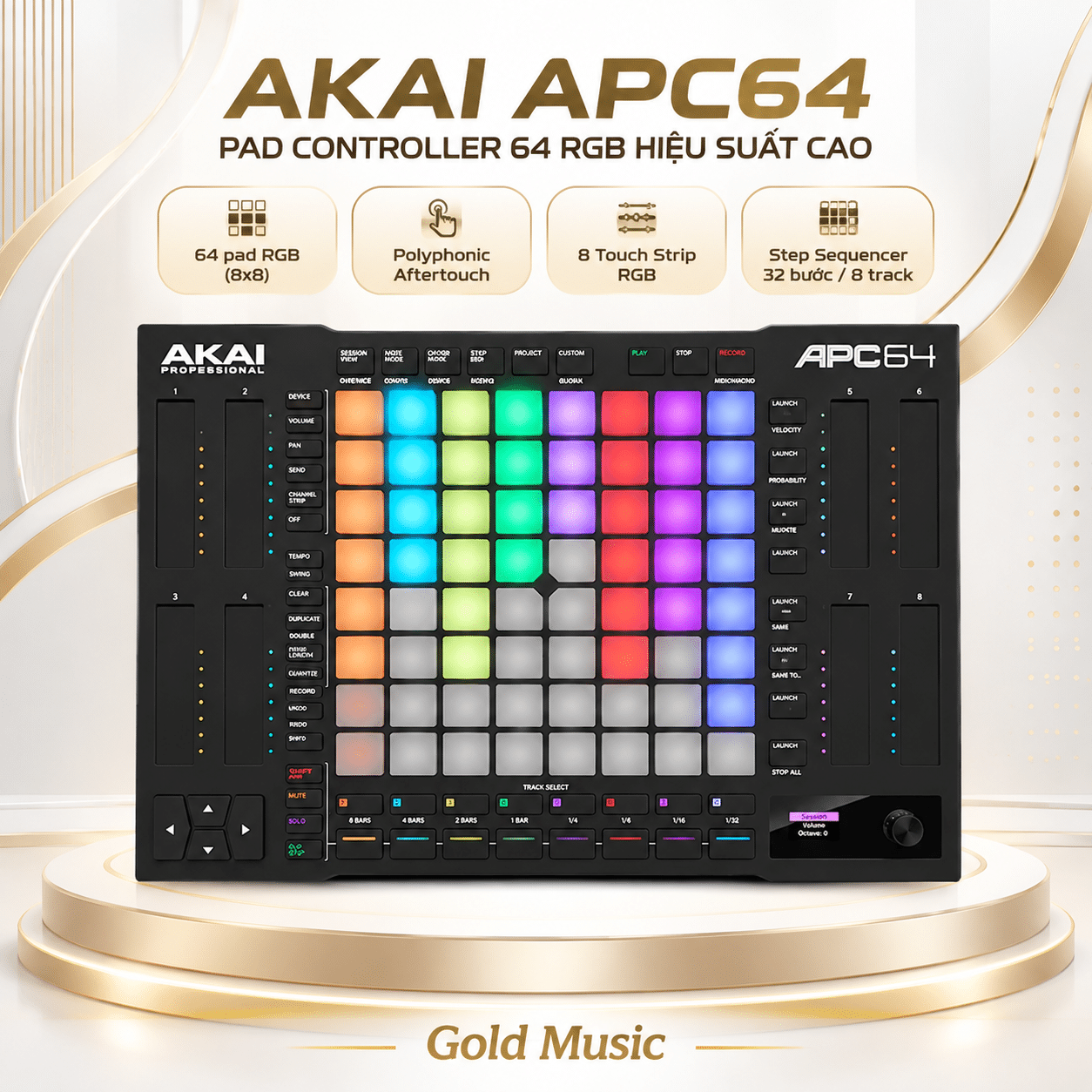 AKAI APC64 – Pad controller 64 RGB hiệu suất cao akai apc64 pad controller 64 rgb hieu