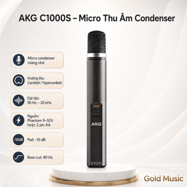 AKG C1000S – Micro Thu Âm Condenser akg c1000s micro thu am condenser