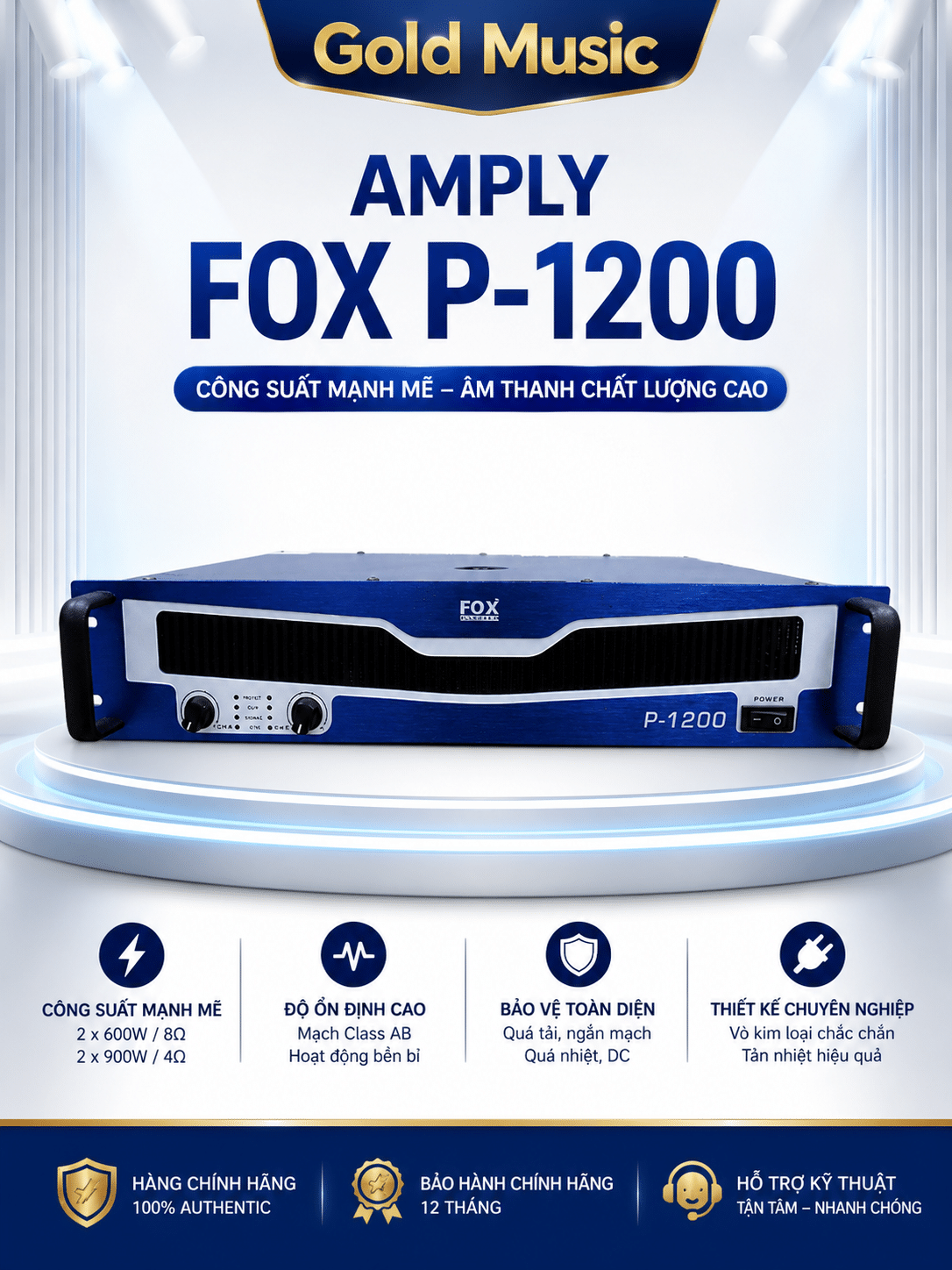 AMPLY FOX P-1200 ampli fox p 1200