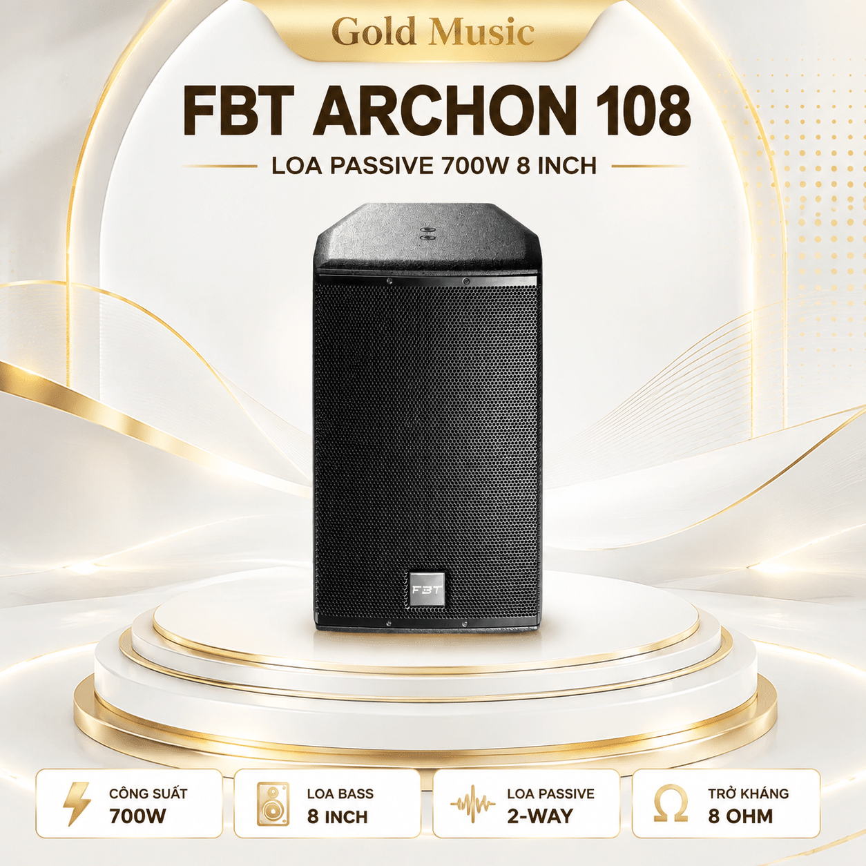 ARCHON 108 Loa Passive 700W 8inch FBT archon 108 loa passive 700w 8inch fbt