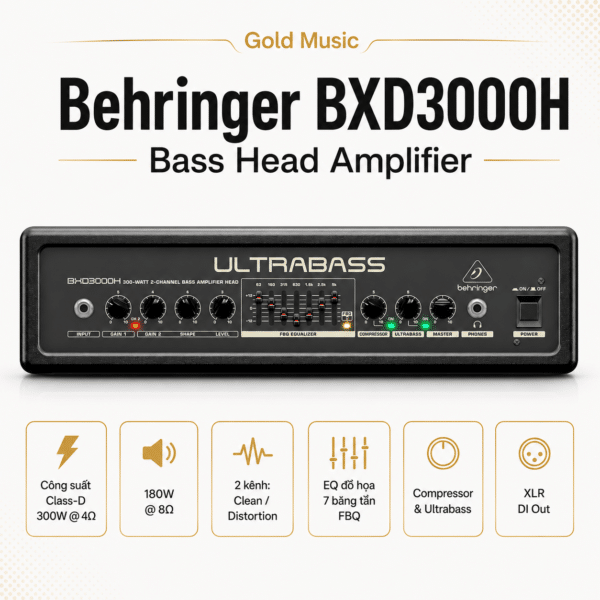 Behringer BXD3000H Bass Head Amplifiers behringer bxd3000h bass head amplifiers